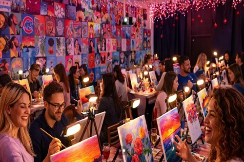BYOB Sip & Paint Pencas y Papel Picado Acrylic Painting Workshop