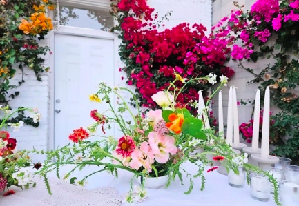 Valentine's Day: Flower Arranging + Edible Tablescape