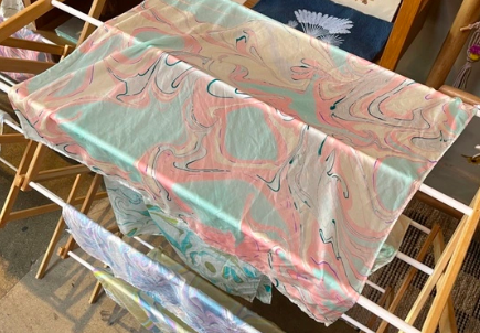 Marbling on Silk