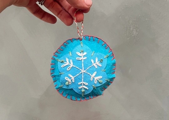 Embroidered Felt Ornament