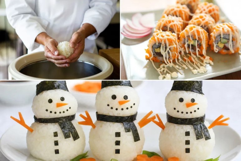 Make Adorable Snowman Sushi Rolls With Chef Harold