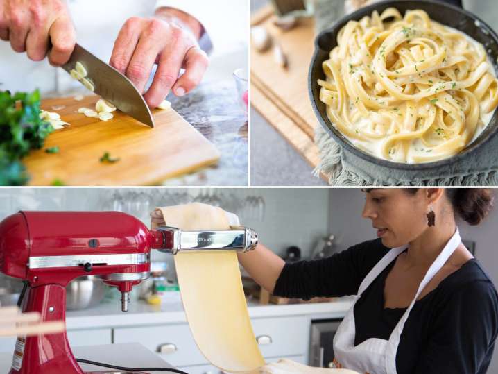 Homemade Fettuccine Alfredo With Chef Magou