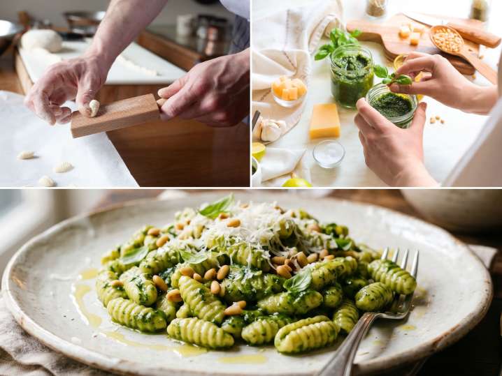 Homemade Pesto Cavatelli at a Charlotte Brewery With Chef Autumn
