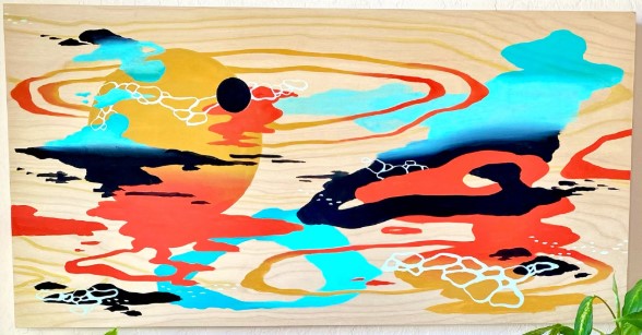 Visual Jazz: Abstract Painting on Wood