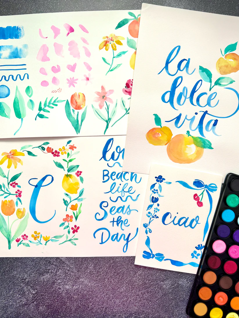 Intro to Watercolor Florals & Greetings Workshop