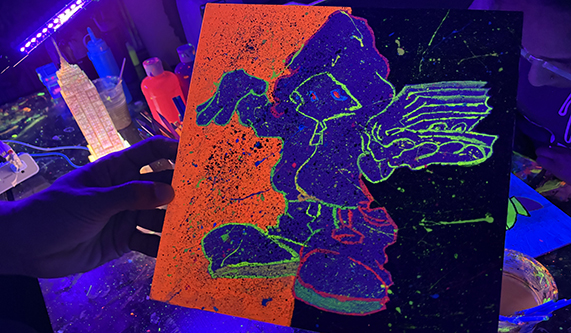 Paint in the Dark with Live DJ