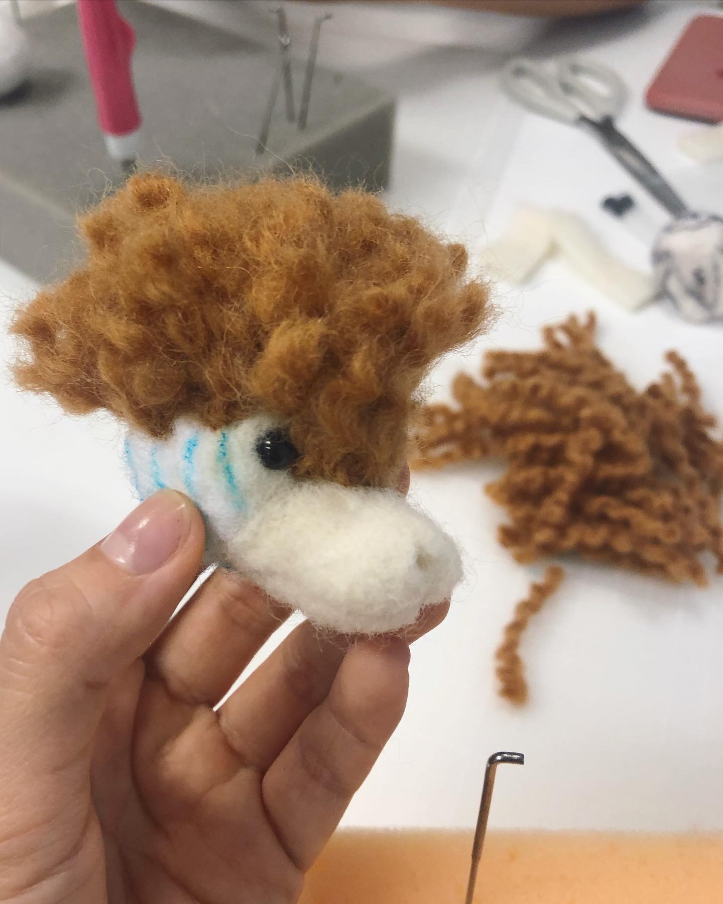 Needle felted Dog Portrait Keyring - Preset breed