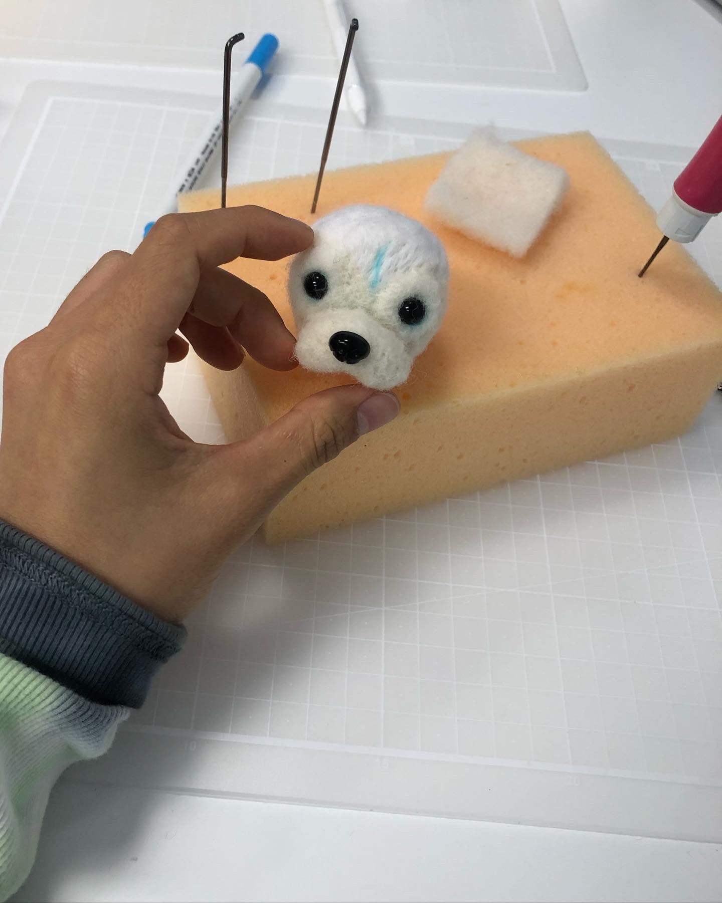 Needle Felted Custom Dog Portrait Keyring - 3 Sessions
