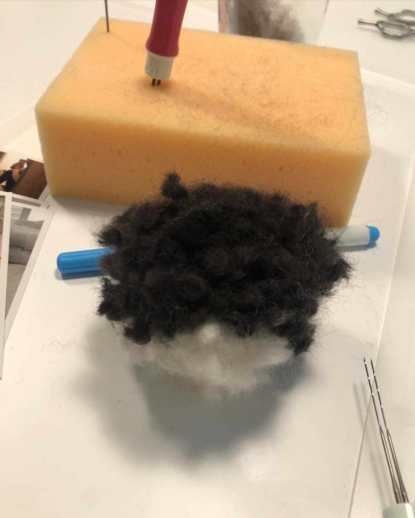 Needle Felted Custom Dog Portrait Keyring - 3 Sessions