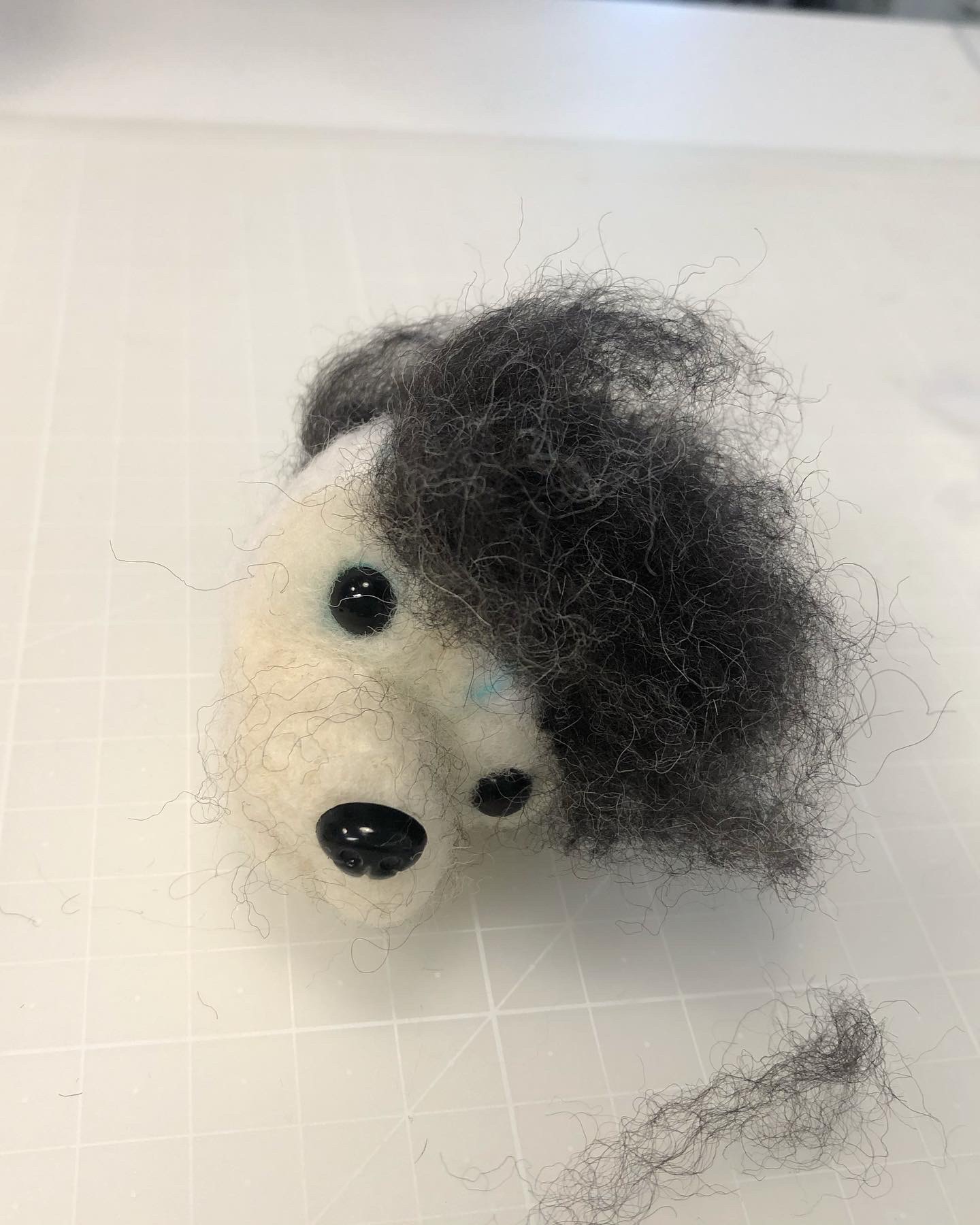 Needle Felted Custom Dog Portrait Keyring - 3 Sessions