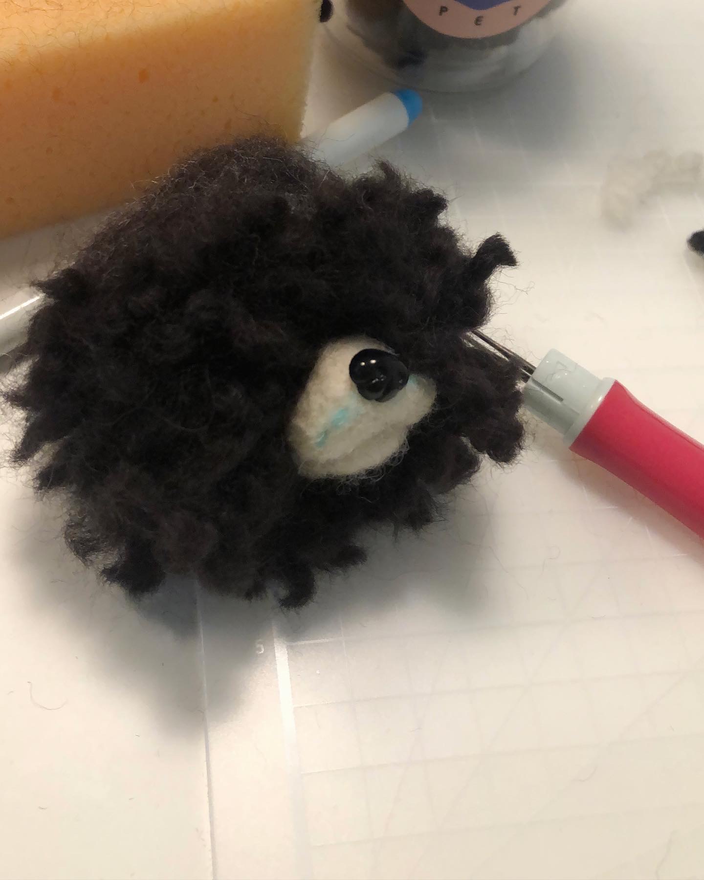 Needle Felted Custom Dog Portrait Keyring - 3 Sessions