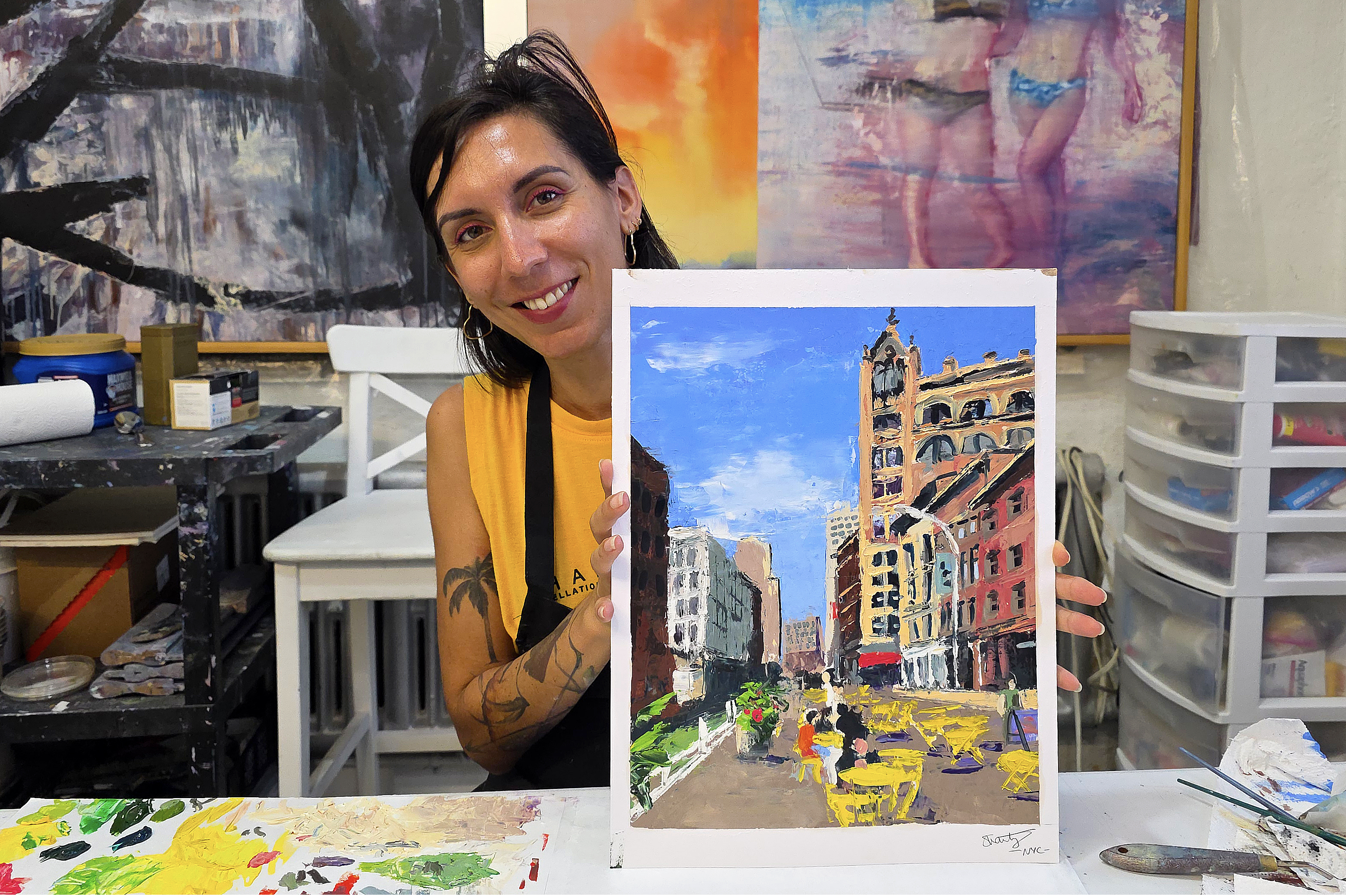 New York Inspired Oil Painting