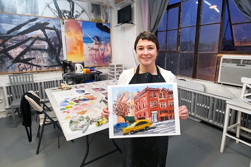 New York Inspired Oil Painting