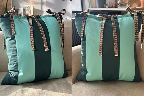 Sewing 101 - Stripe Patchwork Pillow