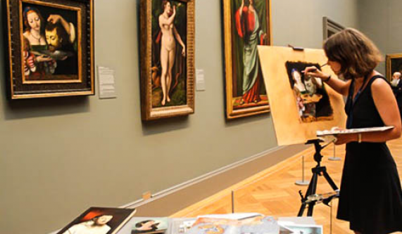 Master Copying Class at the Metropolitan Museum of Art