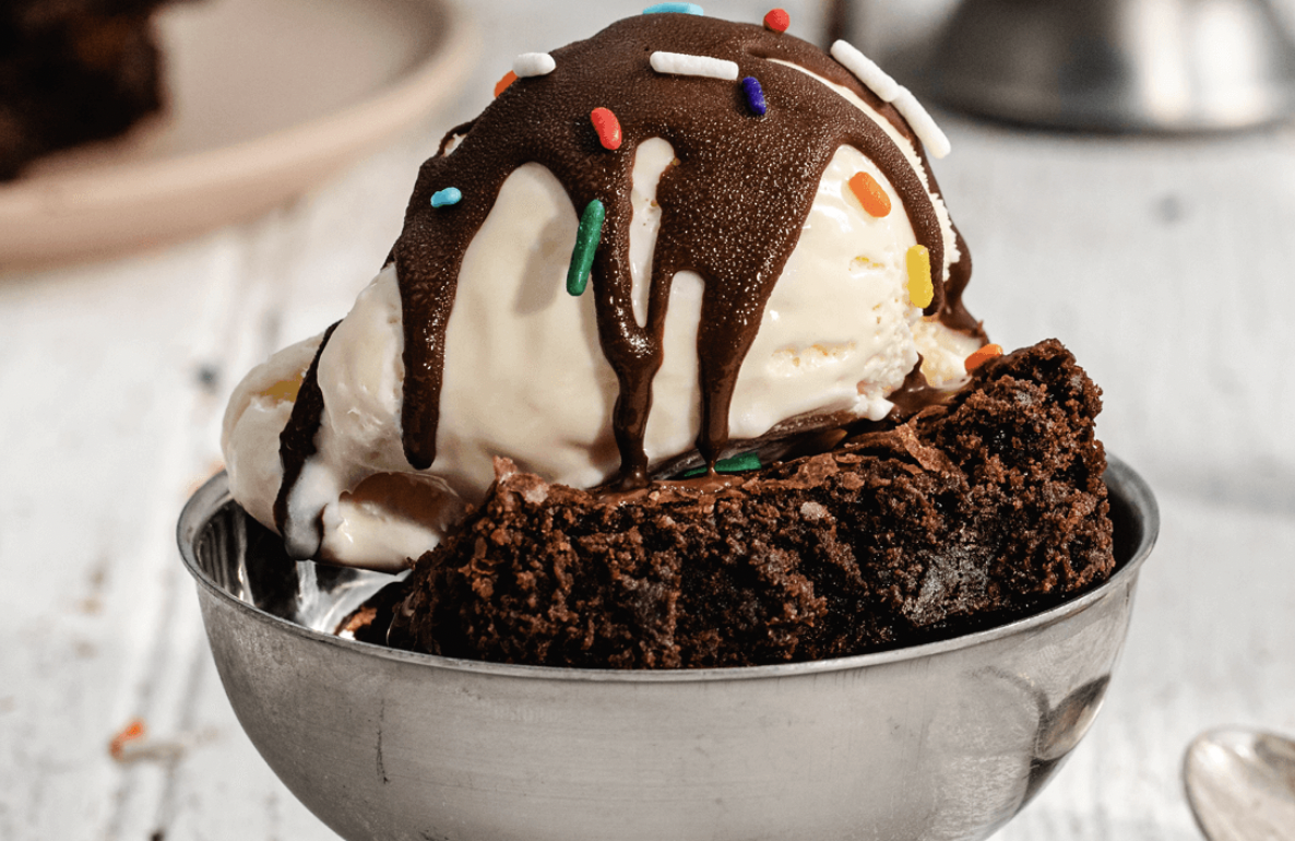 Chocolate Indulgence II: Hot Fudge Brownie Sundae