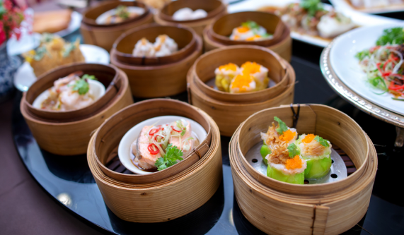 Asian Dumplings and Sushi
