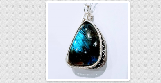 Wire Basket Pendant
