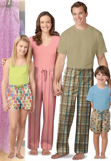 Pajama Pants in Knit on a Serger