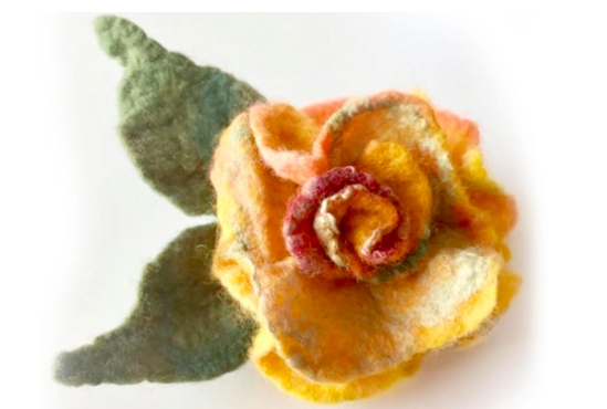 Wet-Felted Rose Workshop