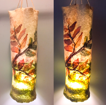 Fiber Arts—Fall Leaves Luminary