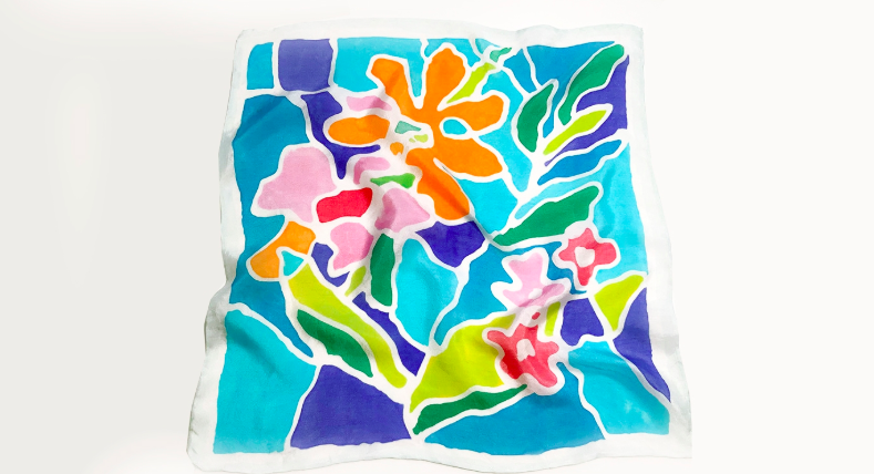 Dye Painting on Silk