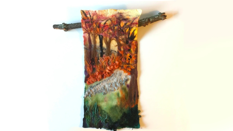 Wet-Felted Forest Landscape
