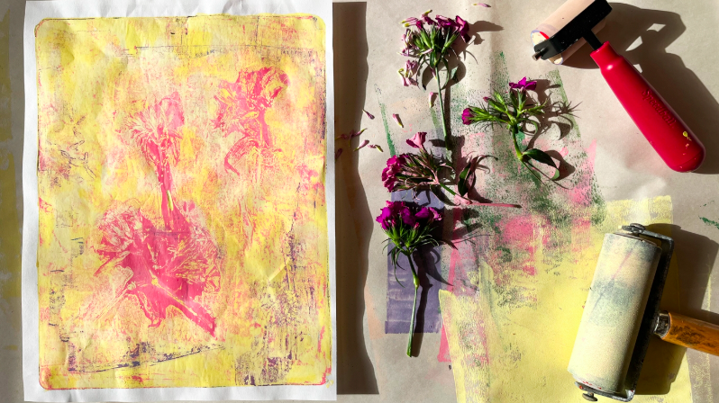 Fall Gelli Printing with Botanicals