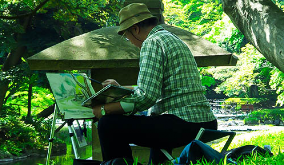 En Plein Air Painting in the Garden