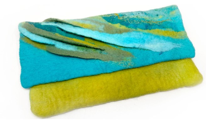 Wet Felted Clutch