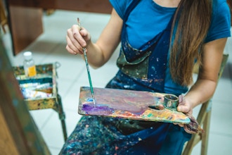 One-Stroke Painting: Peacock Feather Tote