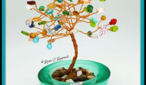 Twisted Wire & Gemstone “Tree of Life” Sculpture