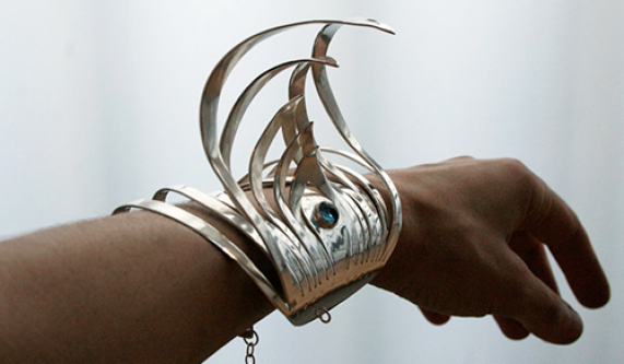 Silver II: Hinged Bracelet