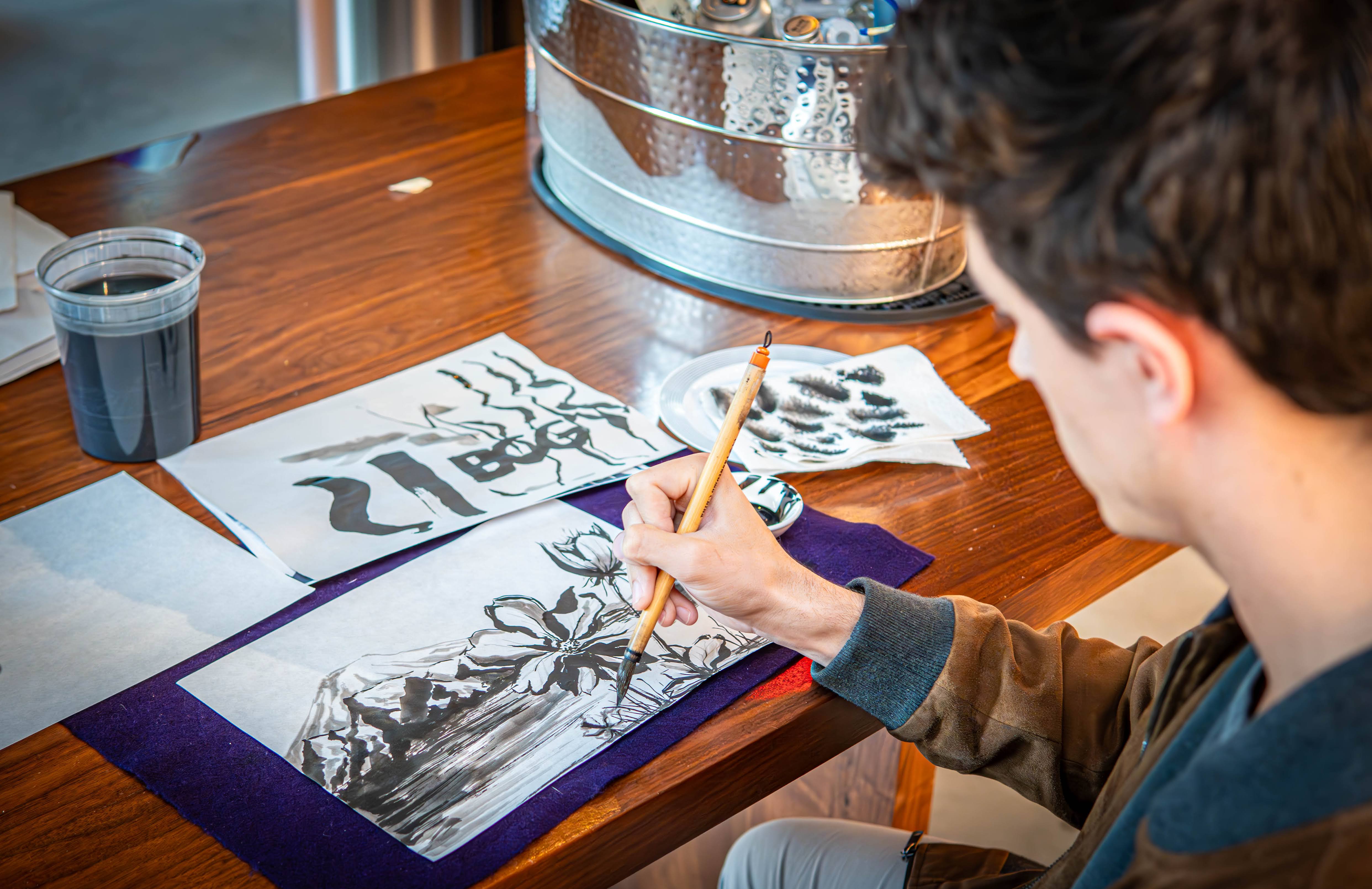 Japanese Ink Painting (Sumi-e)