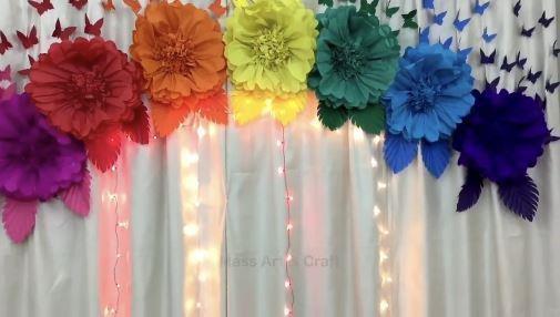 Decoracion con Globos y Papel