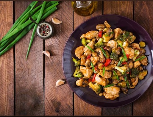 Virtual Chicken with Garlic-Black Bean Sauce