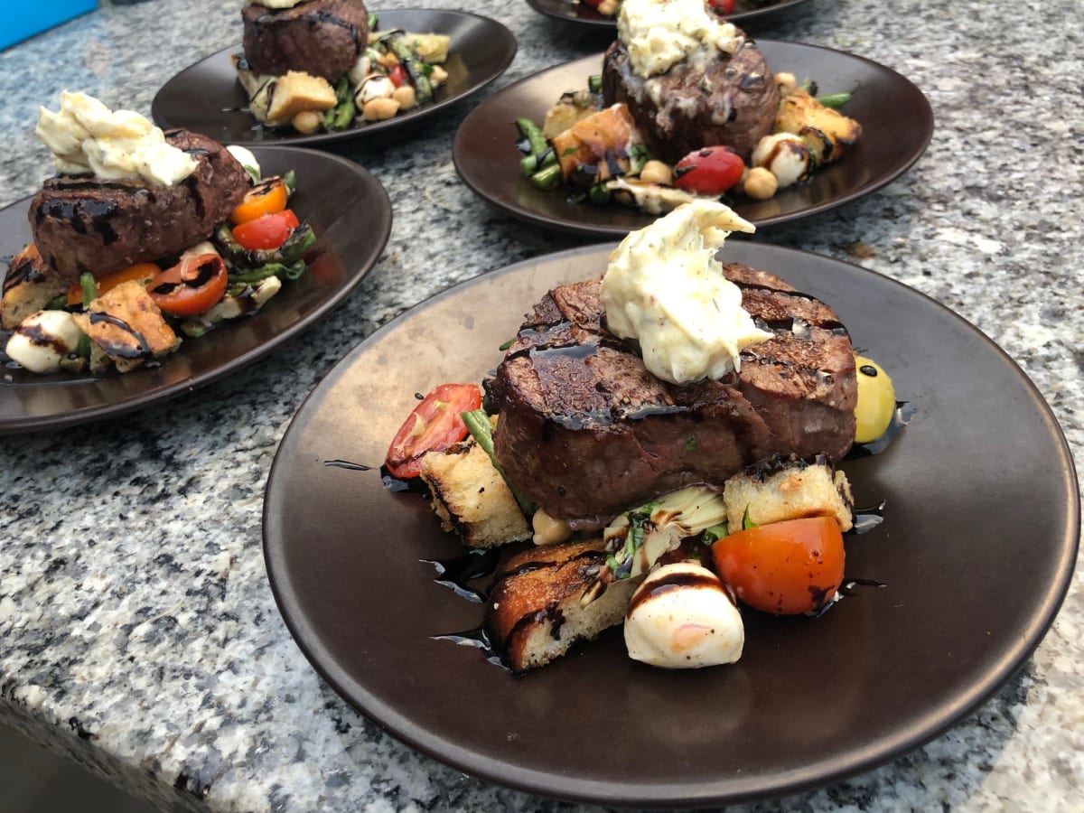 Italian Surf and Turf Demo on the Patio