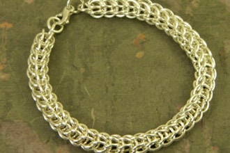 Full Persian Chain Maille Bracelet Weaving 