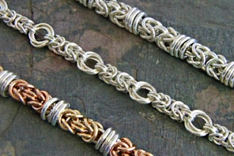 Byzantine Chain Maille with Variational Rings Bracelet