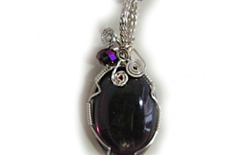 Wire Wrapped Antique Glass Pendant Course