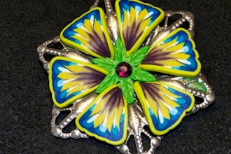 Holidays Bloom Pin/Pendant Polymer Clay Class