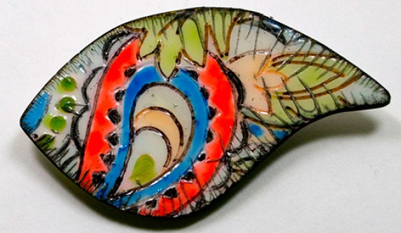 Love In Pieces Pin Polymer Clay