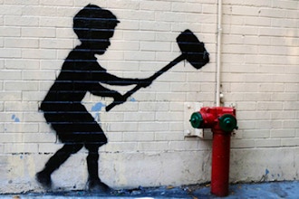BYOB Painting: Banksy Boy with a Sledgehammer
