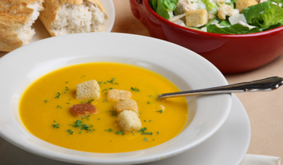 Simple Supper of Soup, Salad and Bread