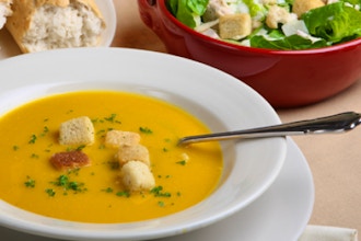 Simple Supper of Soup, Salad and Bread