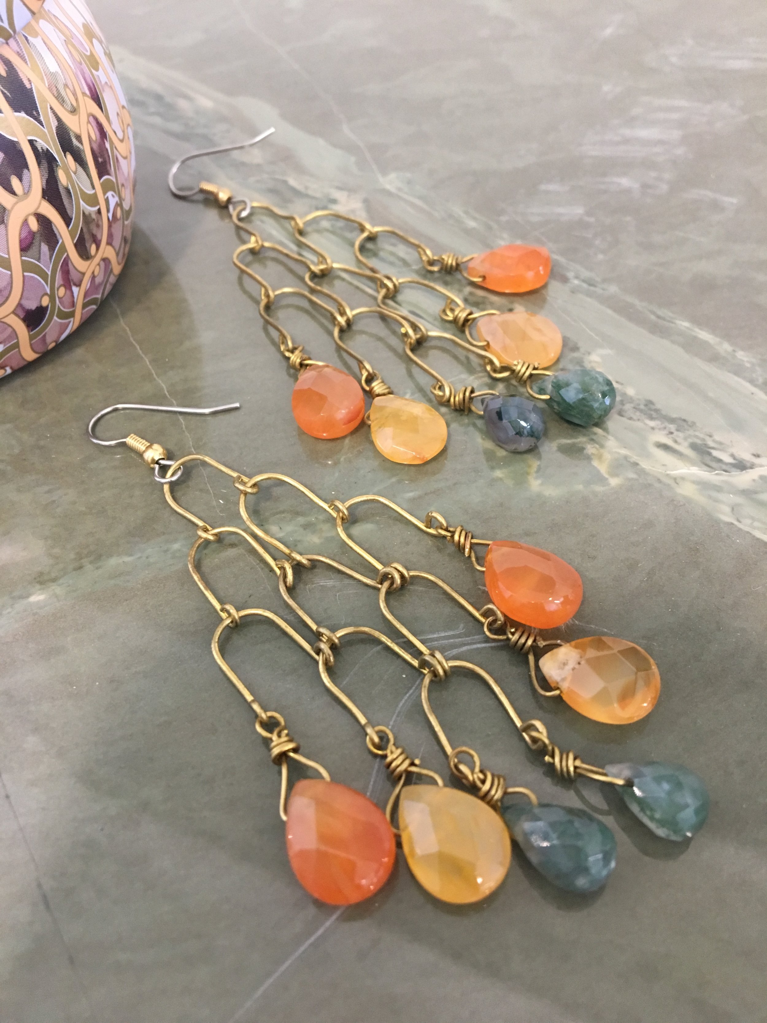DIY Dangling Briolette Chandelier Earrings (Private)
