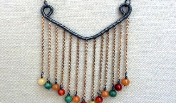 DIY Beaded Fancy Fringe Necklace