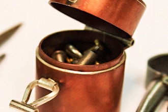 Hinged and Lidded Copper Jar