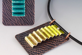 Corrugated Pendant with Enamel Workshop