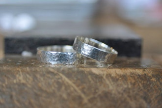 DIY Valentine's Day: Textured Sterling Silver Rings